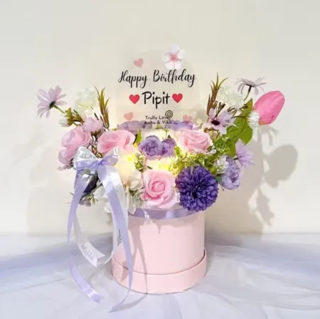 Bloom Box Akrilik Ucapan Ulang Tahun Jayanti